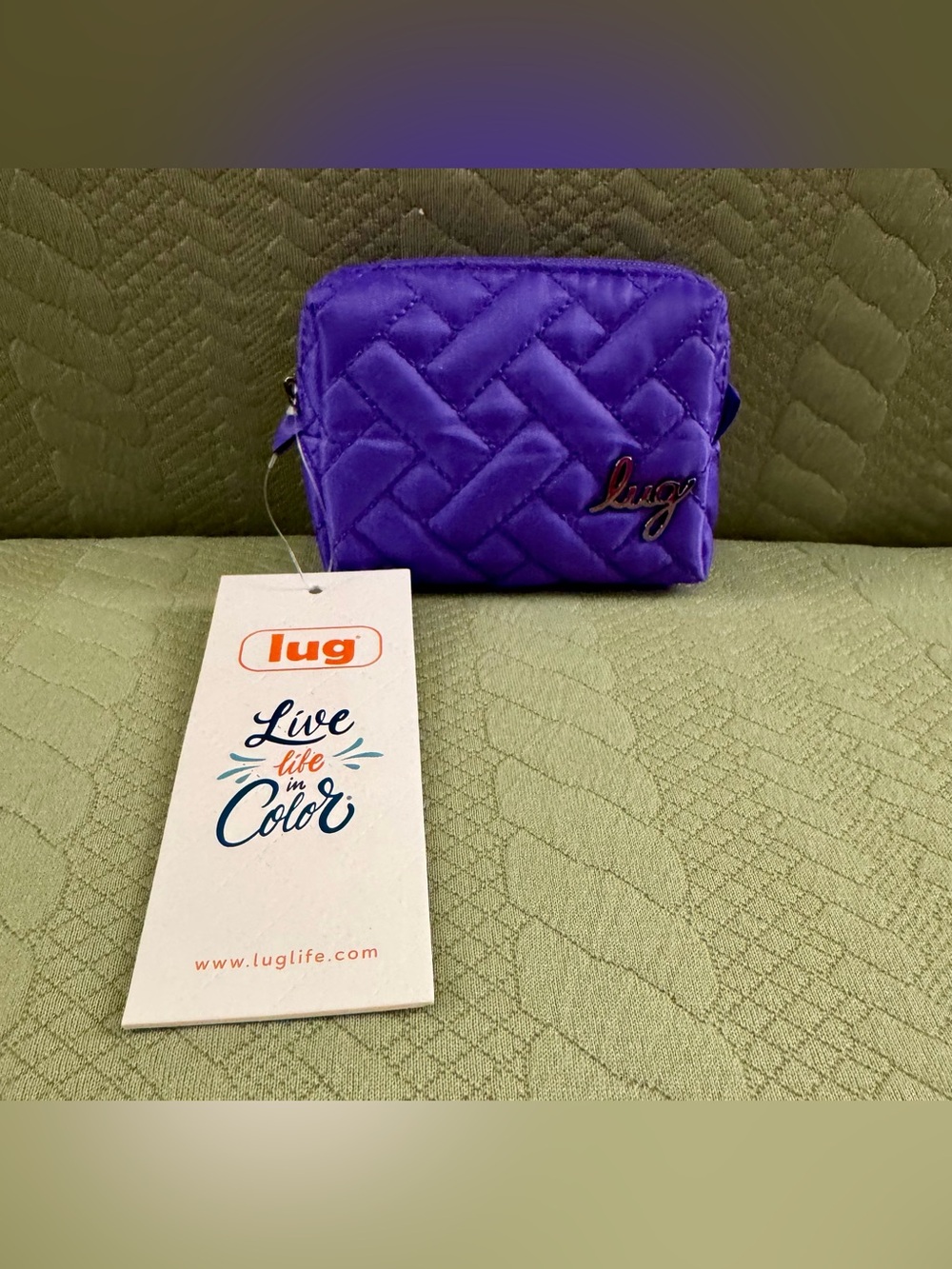 Lug Choo Choo Mini Pill Box Pouch in Violet NWT